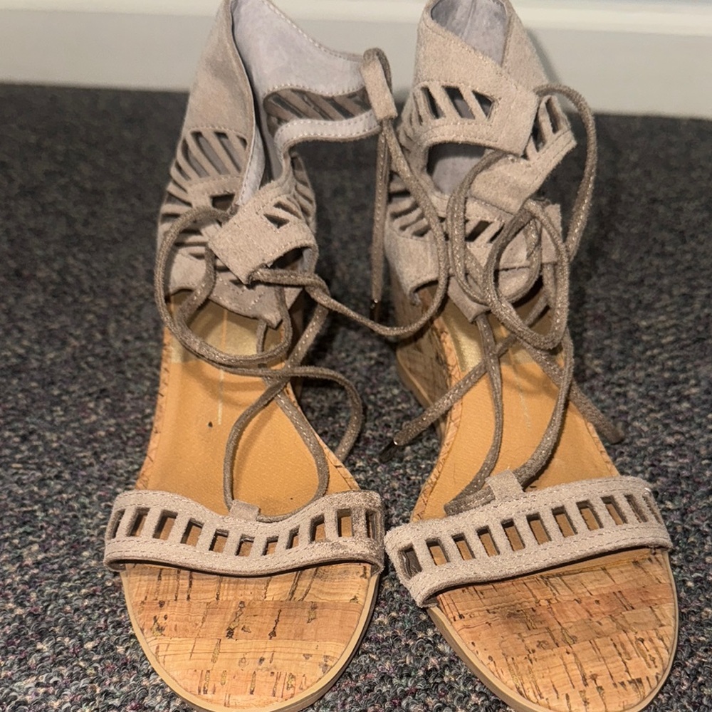 Women's Suede Dolce Vita Lace-Up Sandals